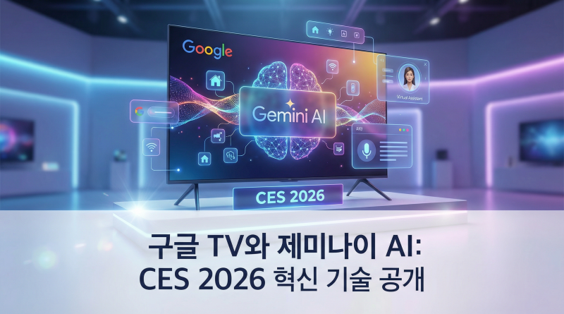 구글, CES 2026서 ‘제미나이 탑재 Google TV’ 공개… TV가 AI 허브로 진화한다