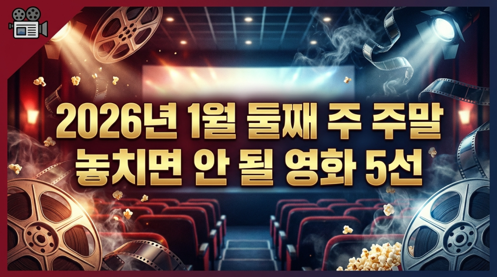 2026년 1월 둘째 주 주말, 놓치면 안 될 영화 5선