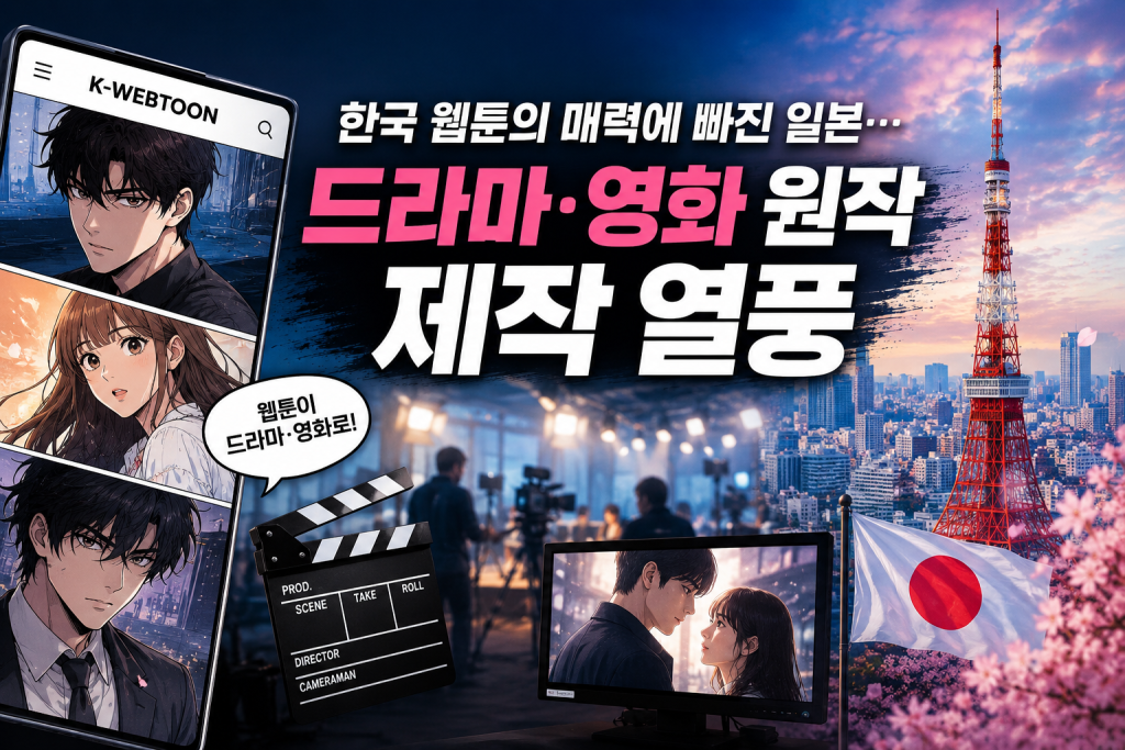 한국 웹툰의 매력에 빠진 일본… 드라마·영화 원작 제작 열풍