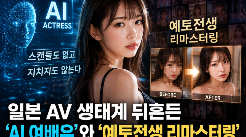  “스캔들도 없고 지치지도 않는다”… 일본 AV 생태계 뒤흔든 ‘AI 여배우’와 ‘예토전생 리마스터링’