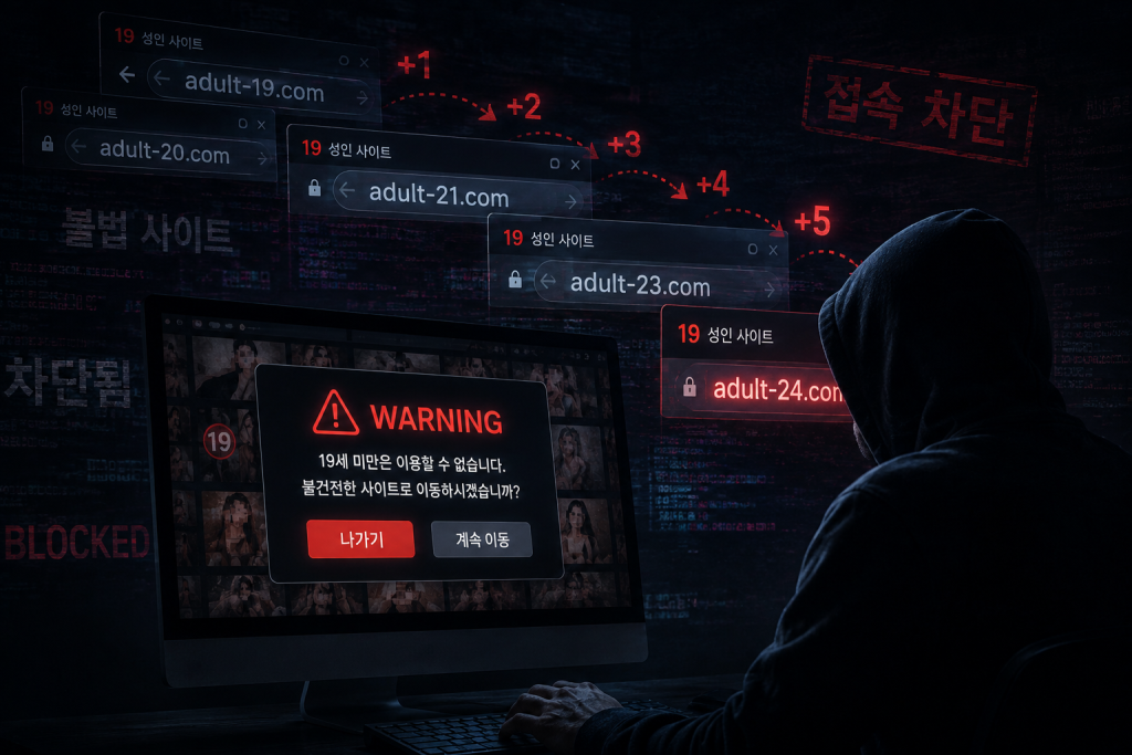 "Warning 창 띄우면 뭐해, 주소에 숫자만 바꾸는데"… 불법 음란사이트와의 '네버엔딩' 숨바꼭질
