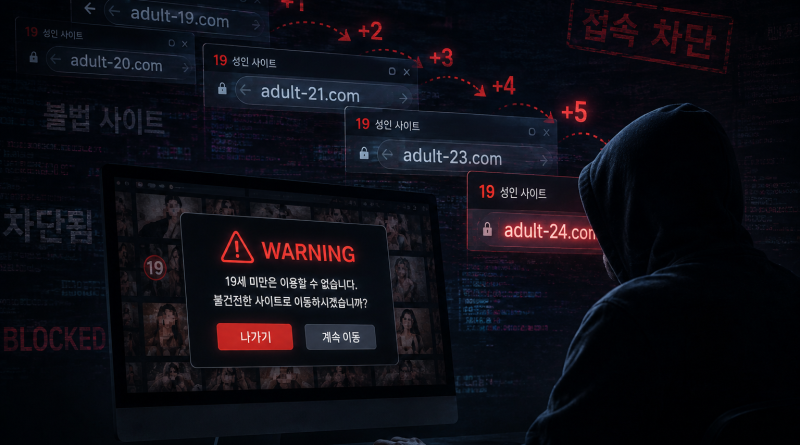 "Warning 창 띄우면 뭐해, 주소에 숫자만 바꾸는데"… 불법 음란사이트와의 '네버엔딩' 숨바꼭질