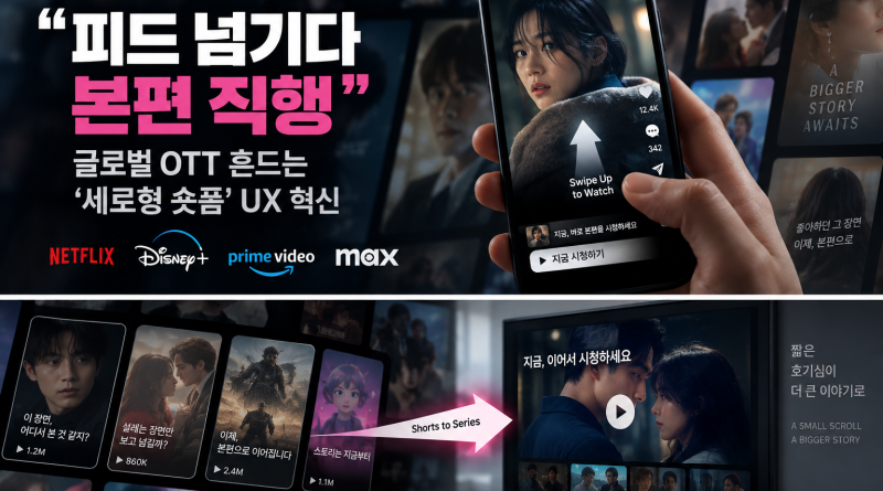 “피드 넘기다 본편 직행”… 글로벌 OTT 흔드는 ‘세로형 숏폼’ UX 혁신