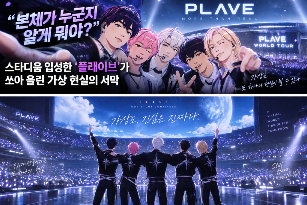 [르포] "본체가 누군지 알게 뭐야?"… 스타디움 입성한 '플레이브'가 쏘아 올린 가상 현실의 서막