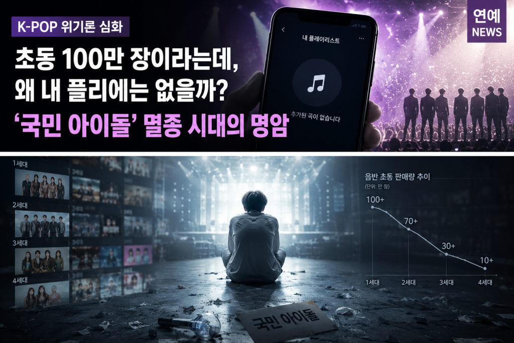 [르포] "초동 100만 장이라는데, 왜 내 플리에는 없을까?"… ‘국민 아이돌’ 멸종 시대의 명암