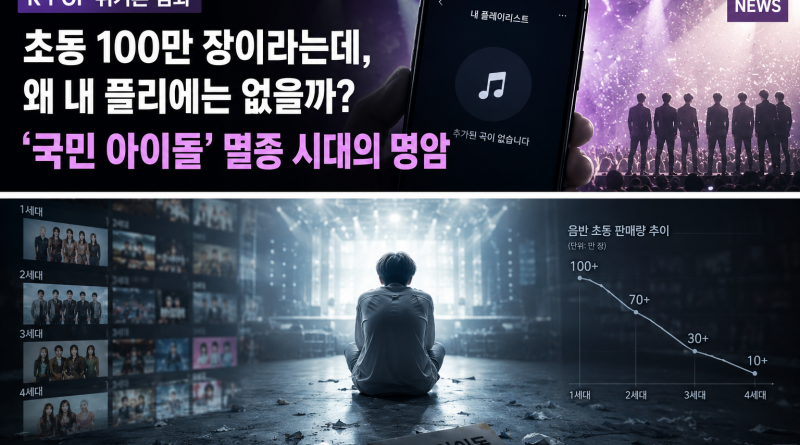[르포] "초동 100만 장이라는데, 왜 내 플리에는 없을까?"… ‘국민 아이돌’ 멸종 시대의 명암