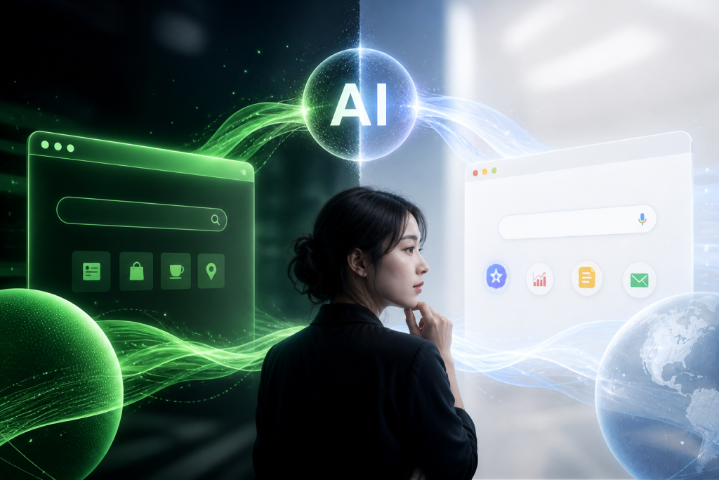 검색을 넘어 브라우저로…네이버와 구글, AI 서비스 경쟁 다시 격화